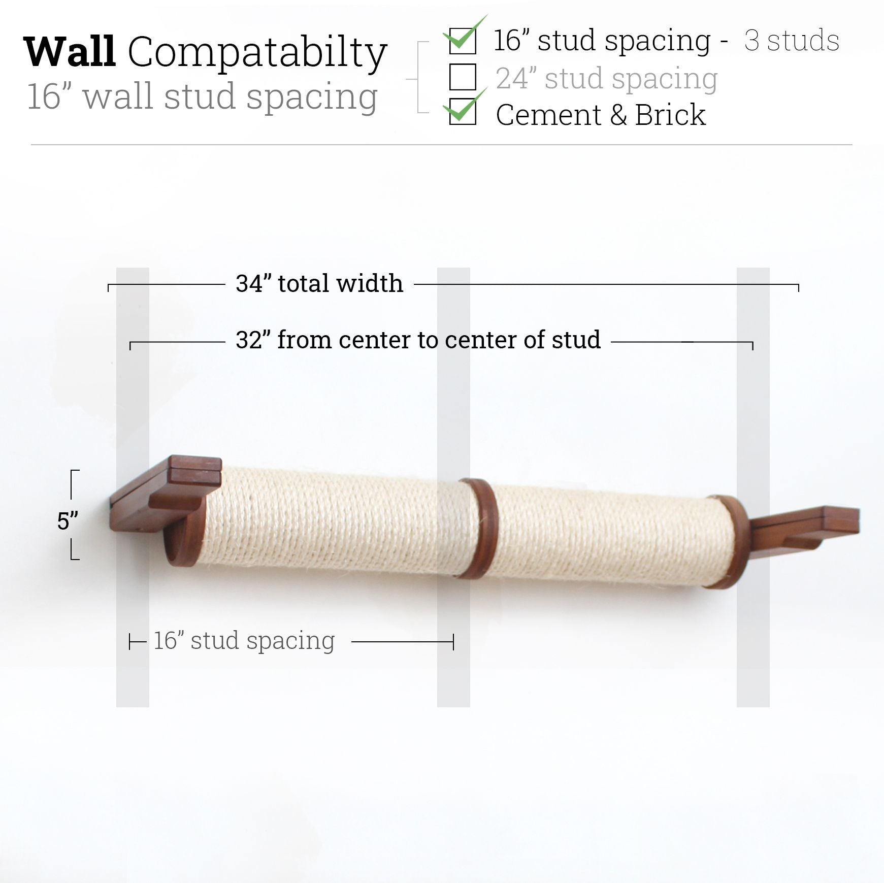 Horizontal Scratching Post for Cats English Chestnut Bamboo 2-Tier Single Cat Scratcher Catastrophic Creations