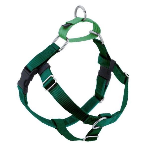 Kelly Green Freedom No-Pull Dog Harness 2 Hounds Design