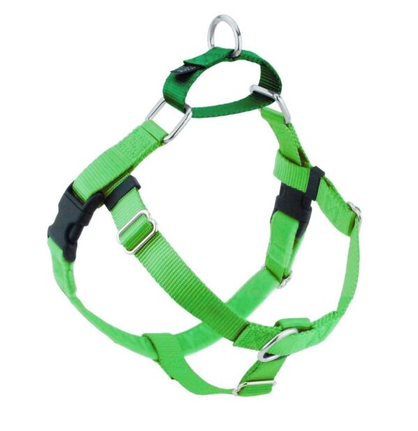 Neon Green Freedom No-Pull Dog Harness 2 Hounds Design
