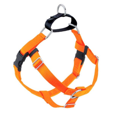Neon Orange Freedom No-Pull Dog Harness 2 Hounds Design