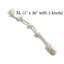 Boba & Vespa 100% Organic Cotton Rope Dog Toy - 5 Sizes XL (1" x 36" with 5 knots) Dog Ropes The Kind Pet
