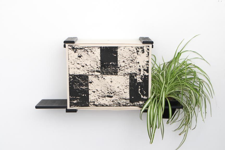 Deluxe Cat Cubby Bed Onyx Bamboo Brick Planter Catastrophic Creations