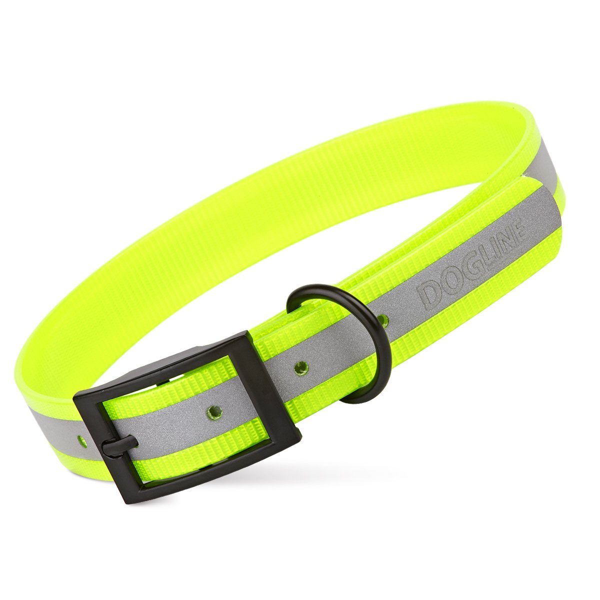 Biothane Translucent Reflective Dog Collar Yellow Dog Collar Dogline
