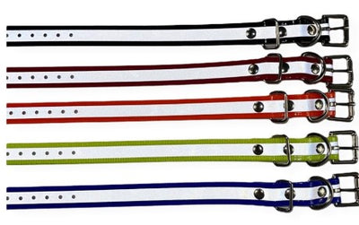 3/4" Biothane Reflective Collar (belt buckle style) E-collar Technologies Dog Collar E-Collar Technologies