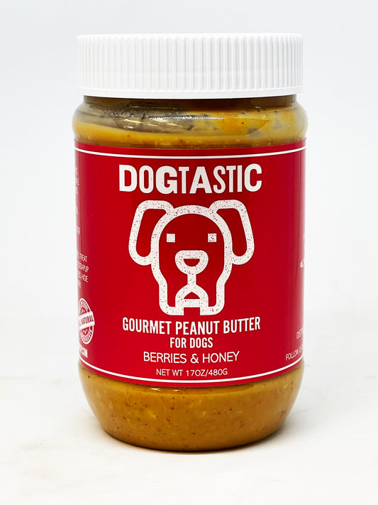 DOGTASTIC Gourmet Peanut Butter for dogs - BERRIES & HONEY FLAVOR